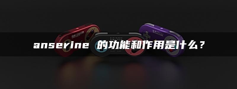 anserine 的功能和作用是什么？