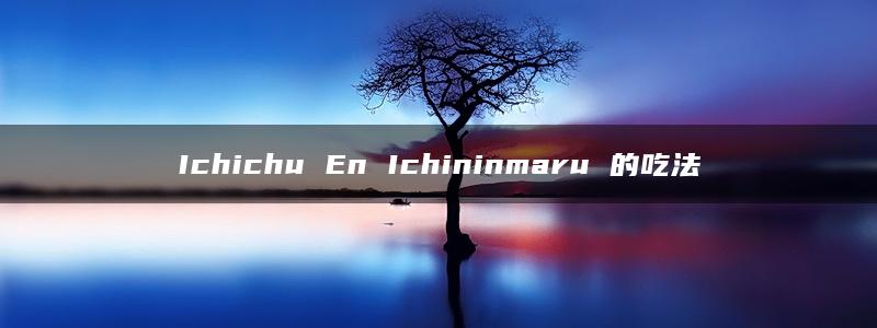 Ichichu En Ichininmaru 的吃法