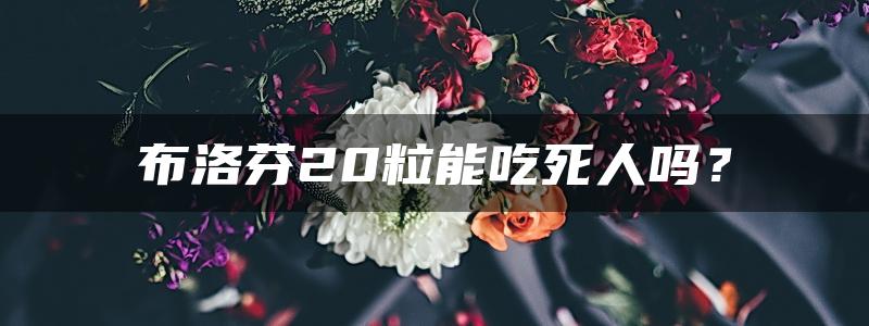 布洛芬20粒能吃死人吗？