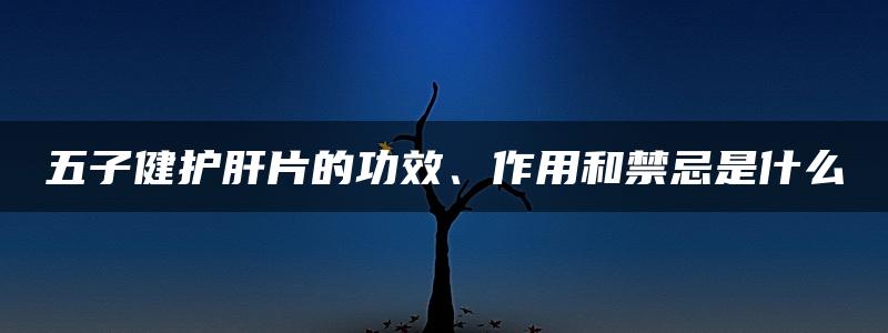 五子健护肝片的功效、作用和禁忌是什么