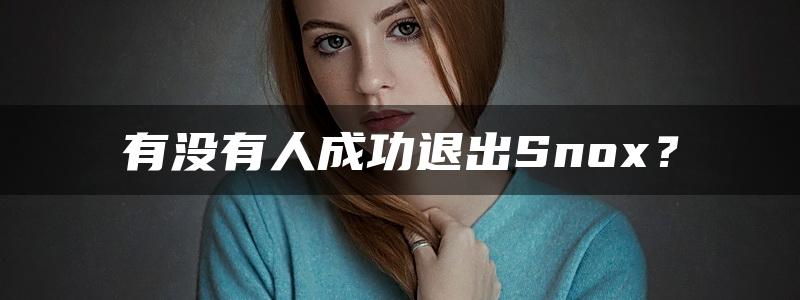 有没有人成功退出Snox？