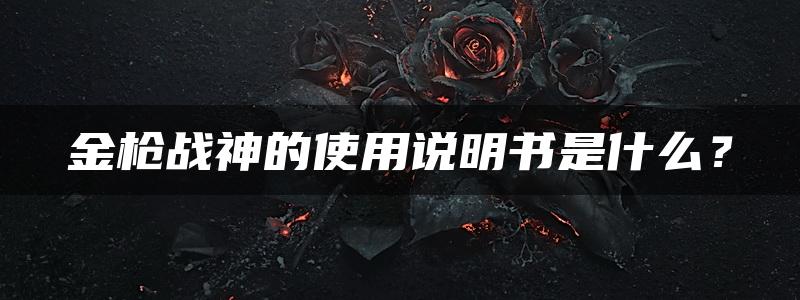 金枪战神的使用说明书是什么？