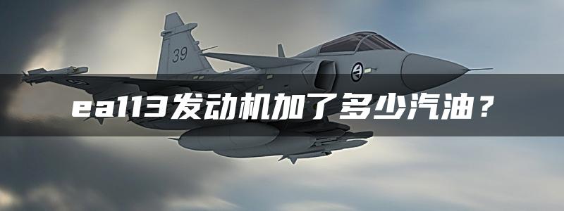 ea113发动机加了多少汽油？