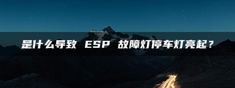 是什么导致 ESP 故障灯停车灯亮起？