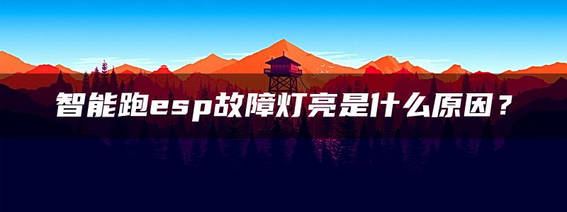 智能跑esp故障灯亮是什么原因？