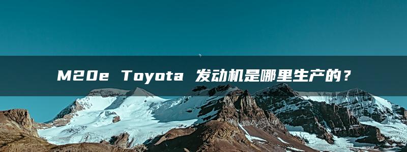 M20e Toyota 发动机是哪里生产的？