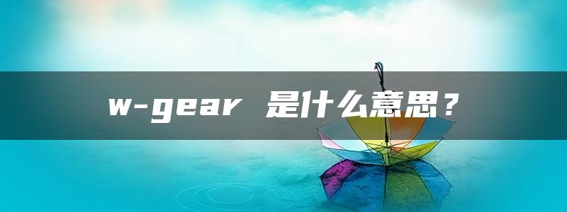 w-gear 是什么意思？