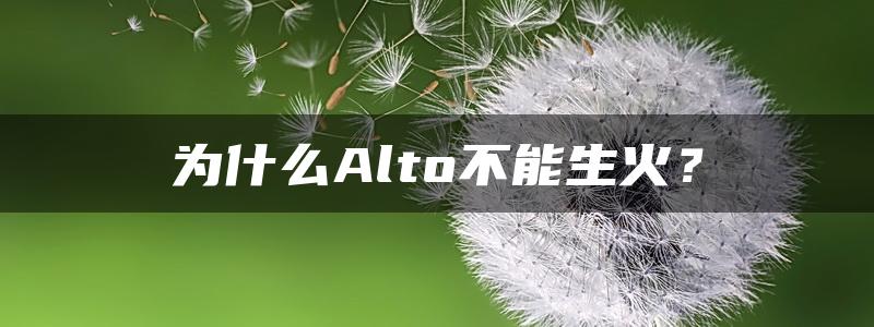 为什么Alto不能生火？