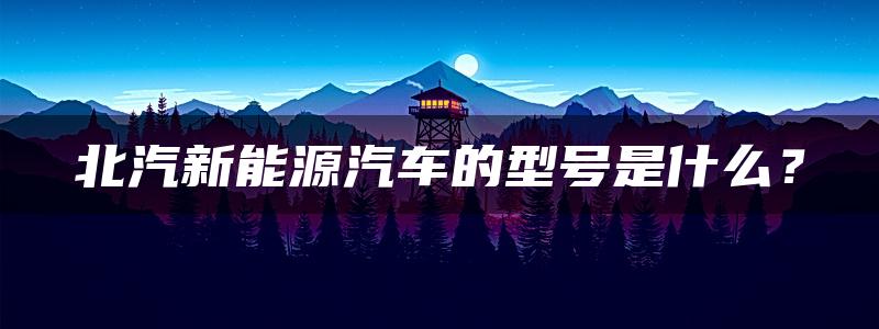 北汽新能源汽车的型号是什么？