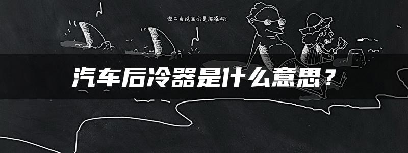 汽车后冷器是什么意思？