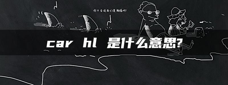 car hl 是什么意思?