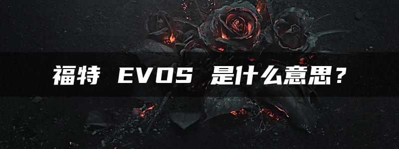 福特 EVOS 是什么意思？