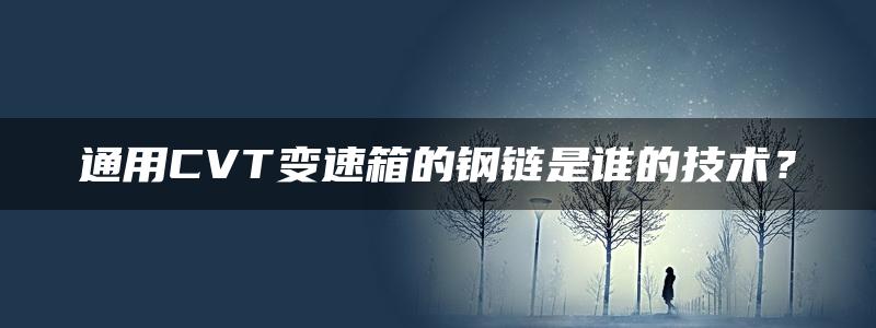 通用CVT变速箱的钢链是谁的技术？