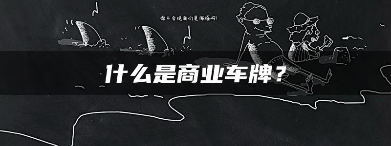 什么是商业车牌？