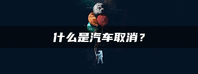 什么是汽车取消？