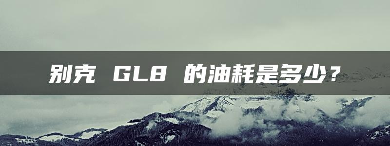 别克 GL8 的油耗是多少？