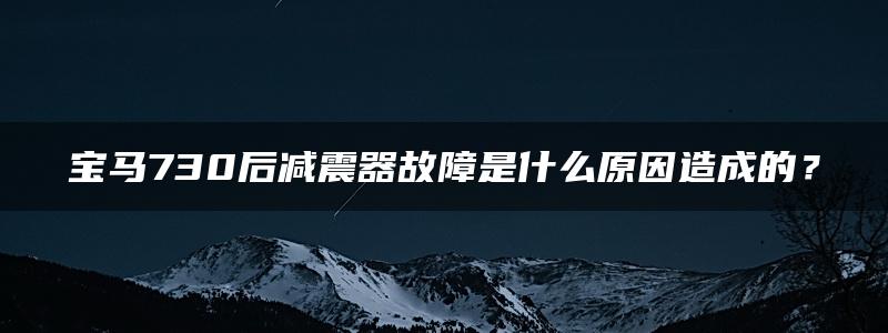 宝马730后减震器故障是什么原因造成的？