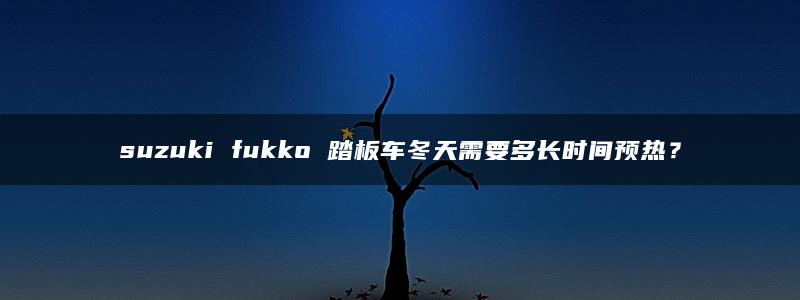 suzuki fukko 踏板车冬天需要多长时间预热？