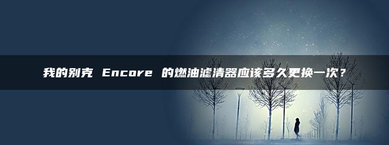 我的别克 Encore 的燃油滤清器应该多久更换一次？