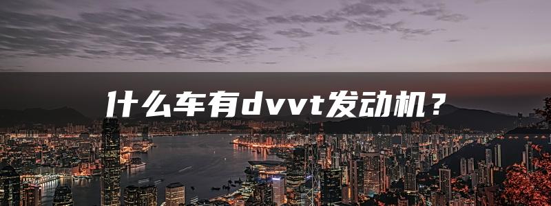 什么车有dvvt发动机？