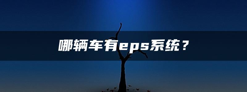 哪辆车有eps系统？