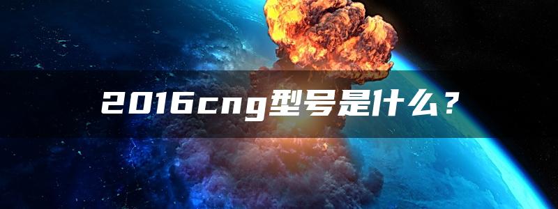 2016cng型号是什么？