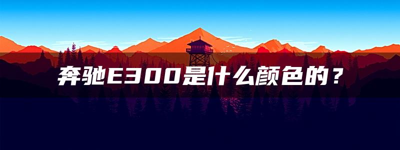 奔驰E300是什么颜色的？