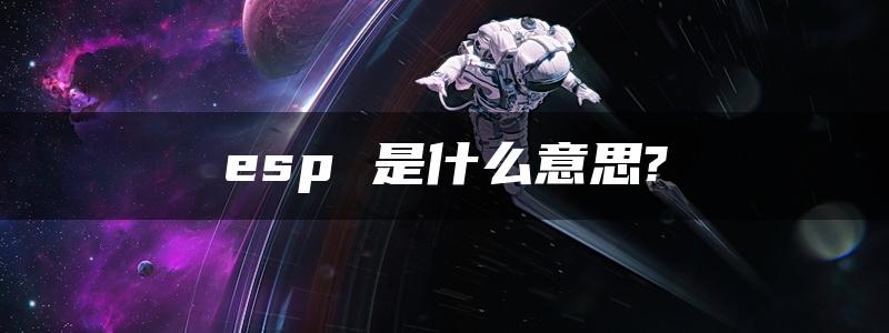 esp 是什么意思?