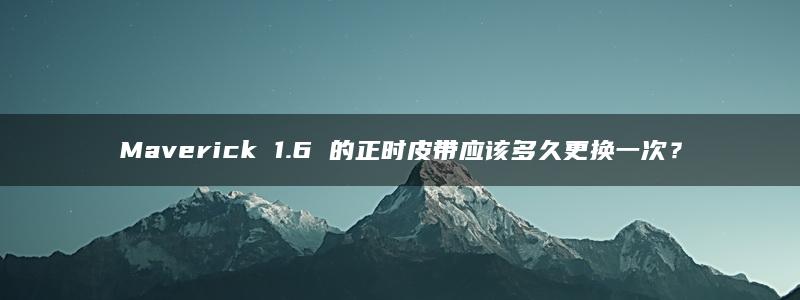 Maverick 1.6 的正时皮带应该多久更换一次？