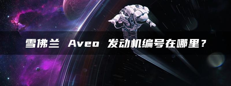 雪佛兰 Aveo 发动机编号在哪里？