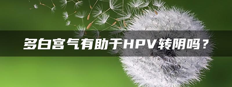 多白宫气有助于HPV转阴吗？