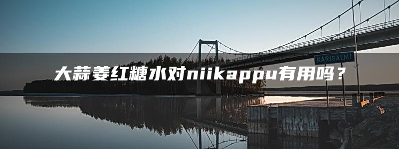 大蒜姜红糖水对niikappu有用吗？