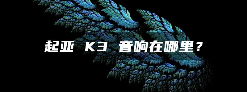 起亚 K3 音响在哪里？