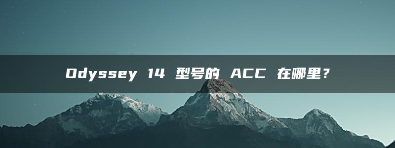 Odyssey 14 型号的 ACC 在哪里？