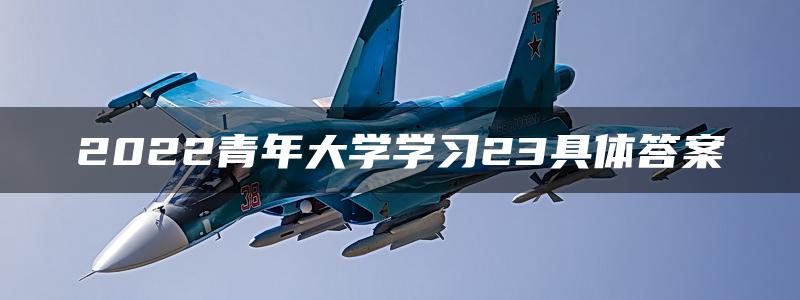 2022青年大学学习23具体答案