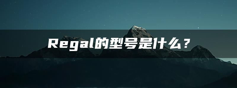 Regal的型号是什么？