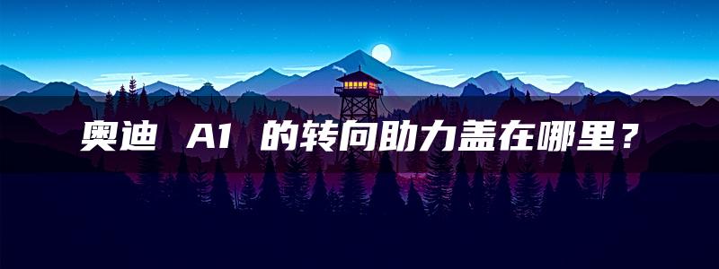 奥迪 A1 的转向助力盖在哪里？