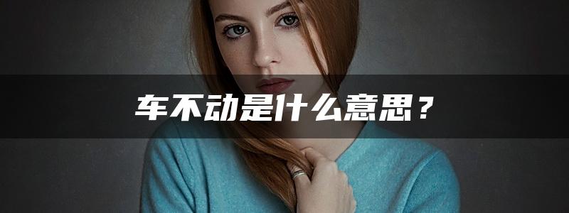 车不动是什么意思？