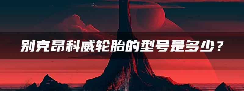 别克昂科威轮胎的型号是多少？