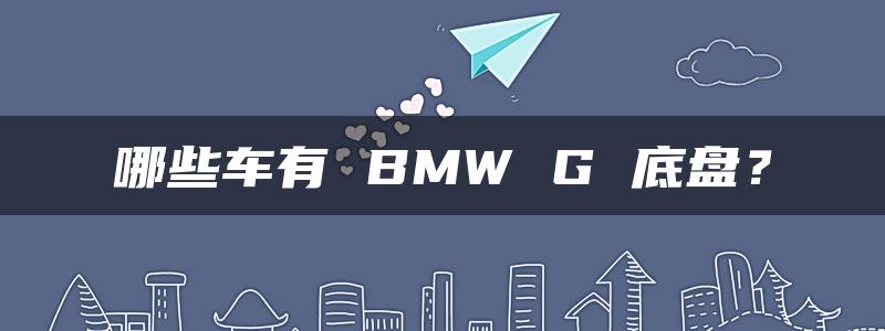 哪些车有 BMW G 底盘？