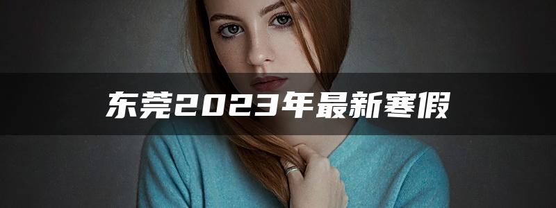 东莞2023年最新寒假