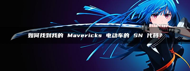 如何找到我的 Mavericks 电动车的 SN 代码？