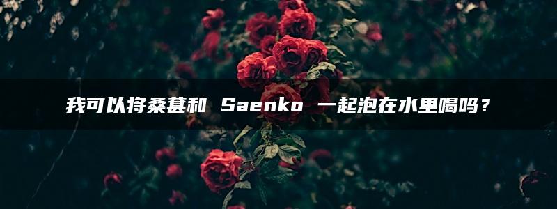 我可以将桑葚和 Saenko 一起泡在水里喝吗？