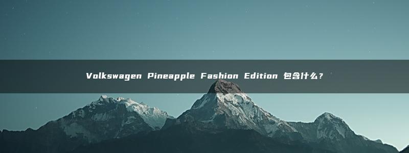 Volkswagen Pineapple Fashion Edition 包含什么？