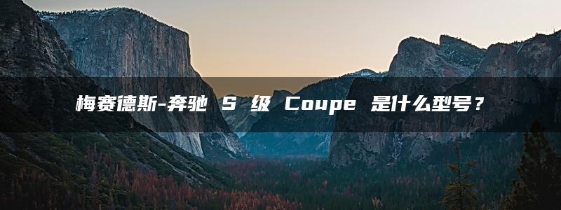 梅赛德斯-奔驰 S 级 Coupe 是什么型号？