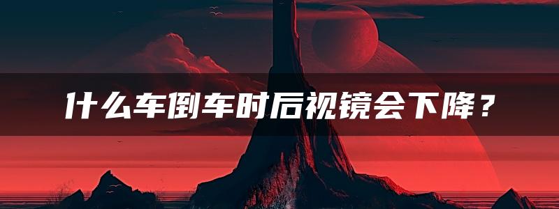 什么车倒车时后视镜会下降？