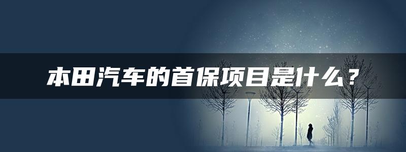 本田汽车的首保项目是什么？