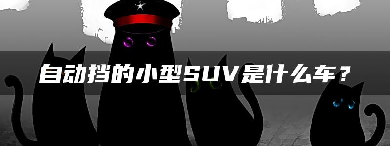 自动挡的小型SUV是什么车？