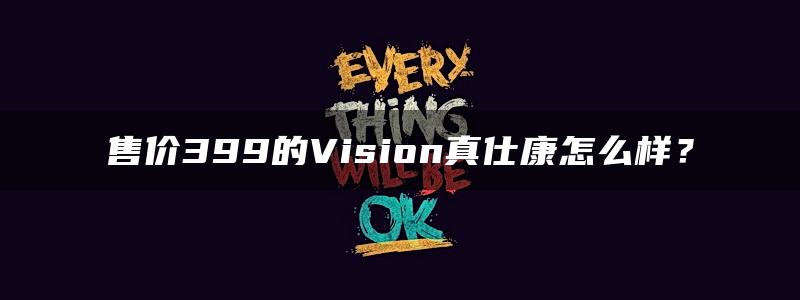 售价399的Vision真仕康怎么样？