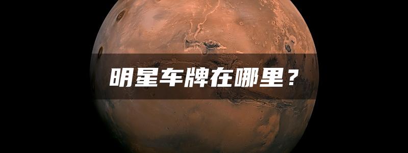 明星车牌在哪里？